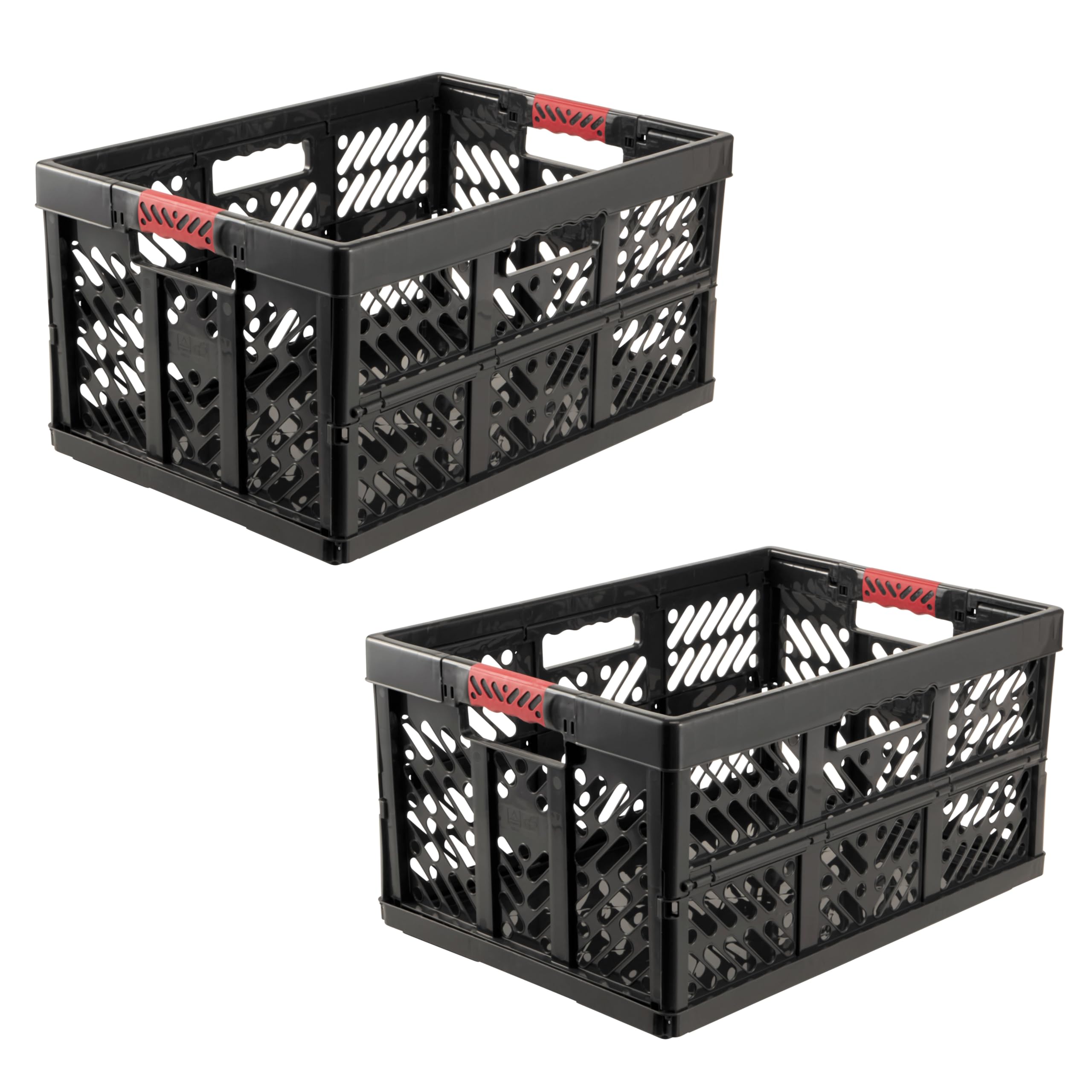 keeeper ben 2x Stabile Profi-Klappbox mit Soft-Touch Griffen, 45 l, Bis 50 kg Tragkraft, Robust und leicht, 54 x 37 x 28 cm, Graphit (Graphite)