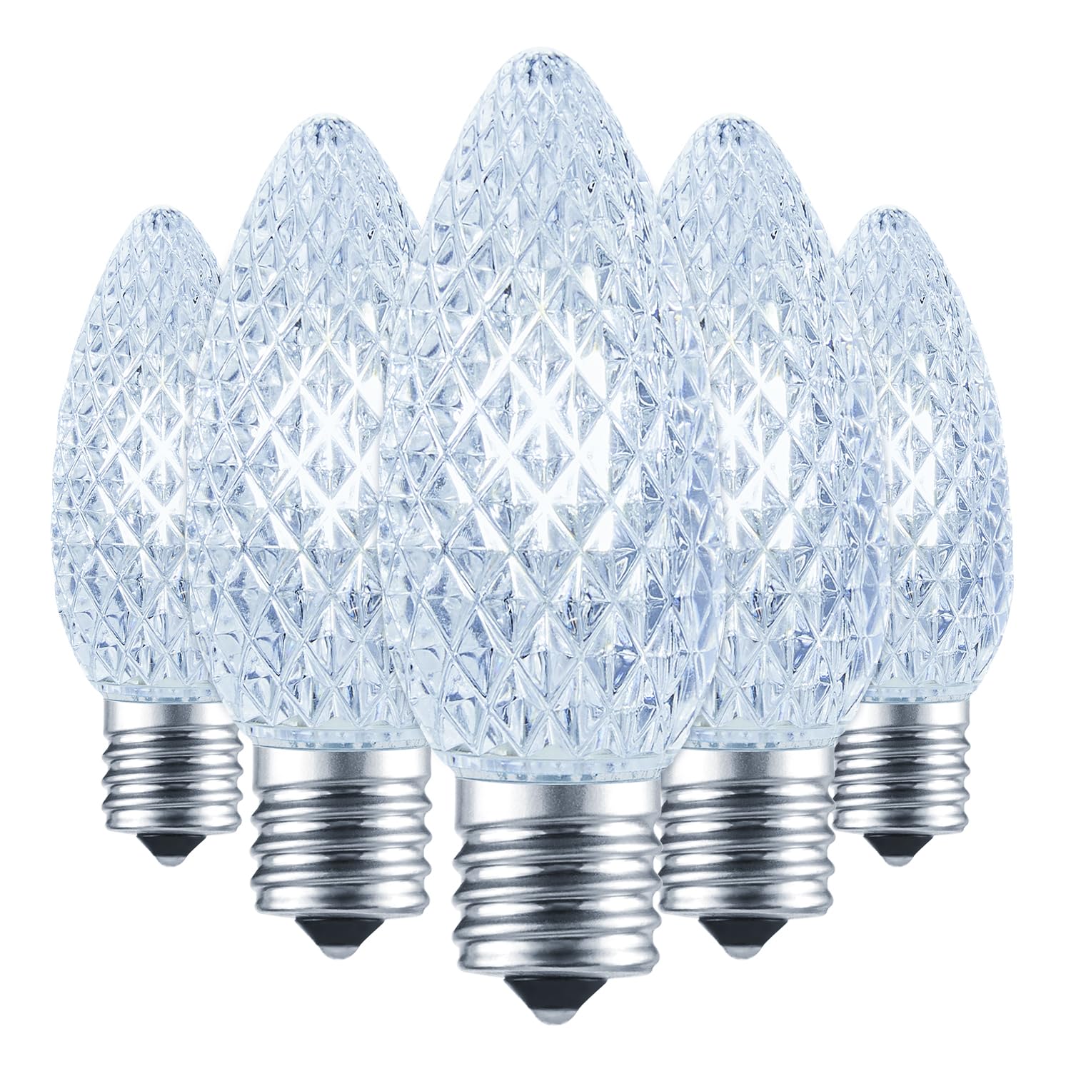 CXLHO 25-Pack C9 Clear Christmas Light Bulbs – E17 Intermediate Base, 7W, 120V Incandescent Replacement Bulbs 8 thumbnail image