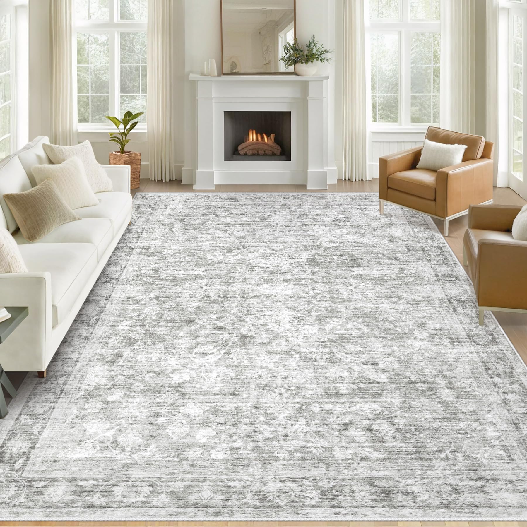 losbulake Vintage Floral Rug