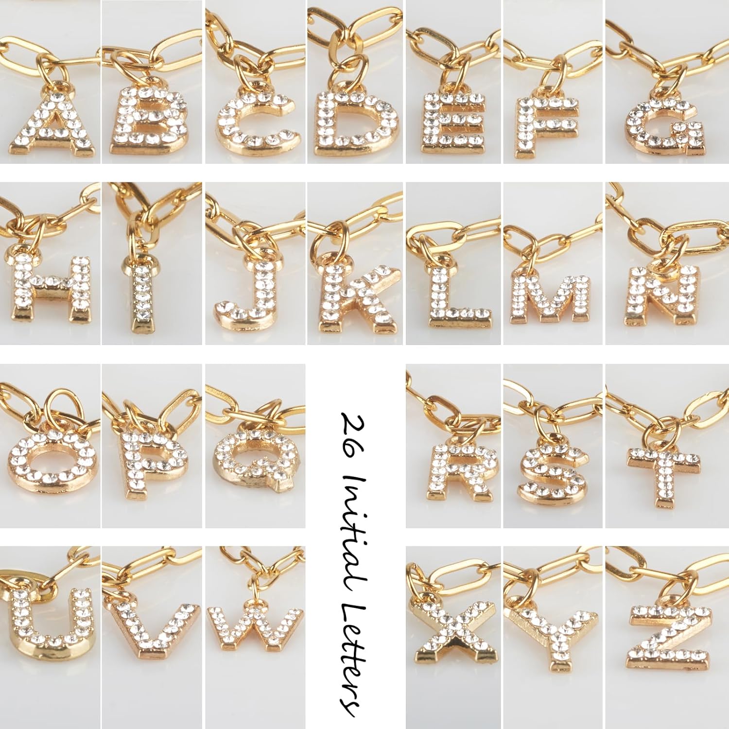 Initial Charm Necklace for Women Beach Letter A-Z Choker Necklace Gold Charms Pendant Western Cowgirl Cherry Heart Fruit Personalized Name Necklace for Her Trendy Stuff - Image 4