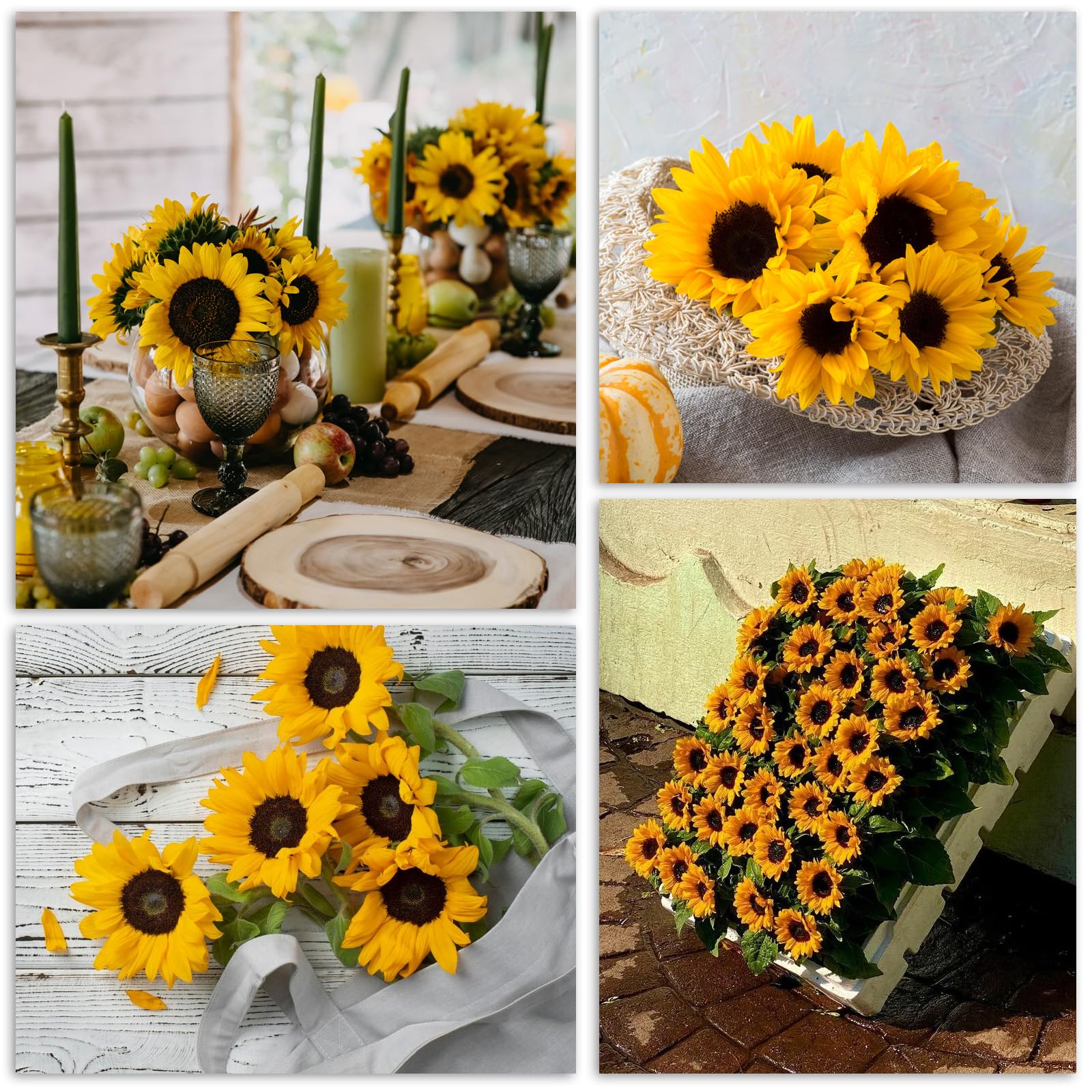 Amazon.de: salbsever 50 Stck Knstliche Sonnenblumen Deko 7CM Kunstblumen  Sonnenblumenkpfe Sonnenblumen Plastik Sonnenblume Kpfe fr Haus Garten  Zuhause Party Hochzeit Dekoration Props Gelb