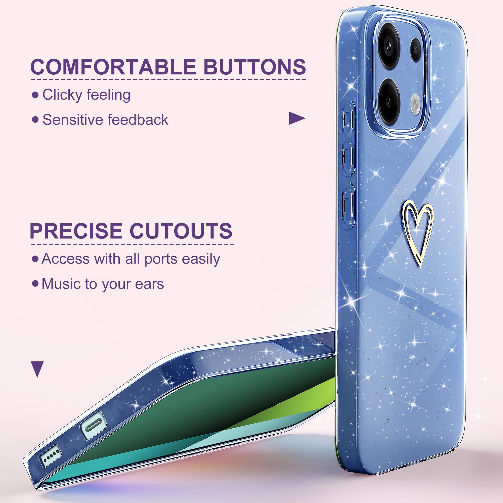 Custodia Per Xiaomi Redmi Note 13 5G - Cover Con Cavalletto E Brillantini - Morbida E Protettiva - Foto 4