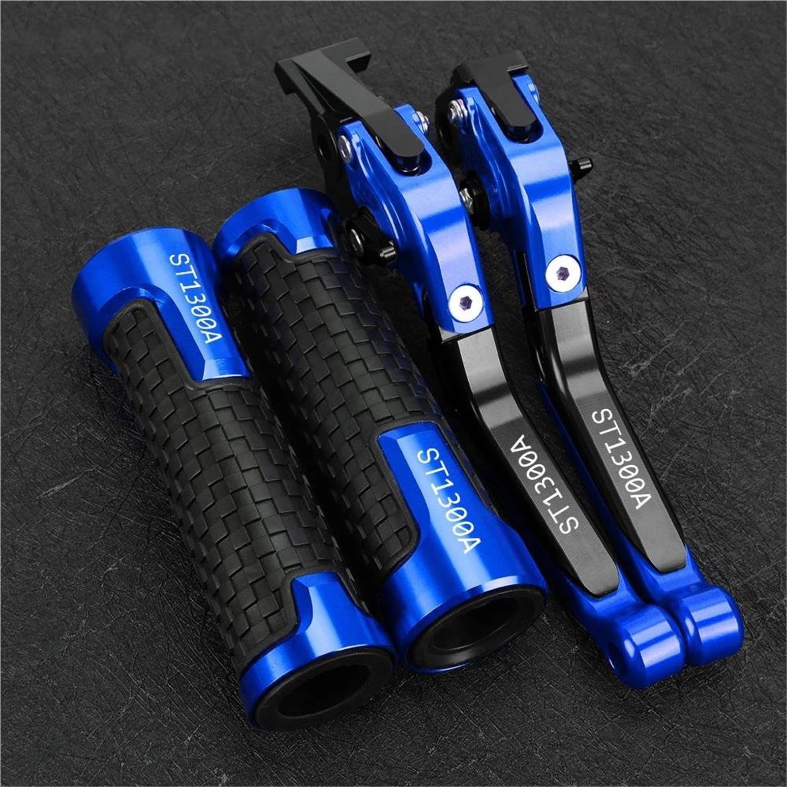 Tgvselpj Blue 2 Motorcycle Part 7/8" 22Mm Motorcycle Extendable Adjustable Clutch Brake Levers Controller Lever Handle For H-Onda St1300a St1300 A St 1300A 2003-2007(Blue 2)