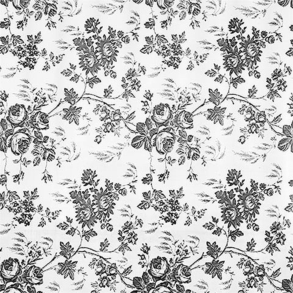 1 X Black and White Flower Toile Contact Paper 4.5 ft by 18 in by Kittrich Corporation