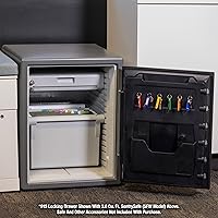 Vista 2 de SentrySafe - Cajón de bloqueo de plástico blanco para cajas fuertes ignífugas e impermeables SFW205, accesorio de estante multiposicional para cajas