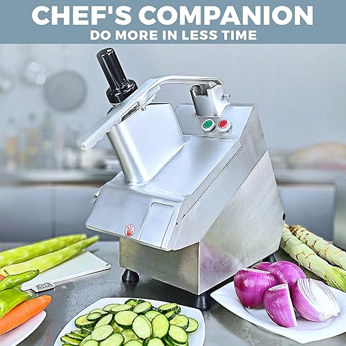 Miniatura 2 de Tartle Kitchen - Procesador comercial de alimentos – 550 W – 110 V cortador automático multifuncional, cortador de verduras, rallador de queso,