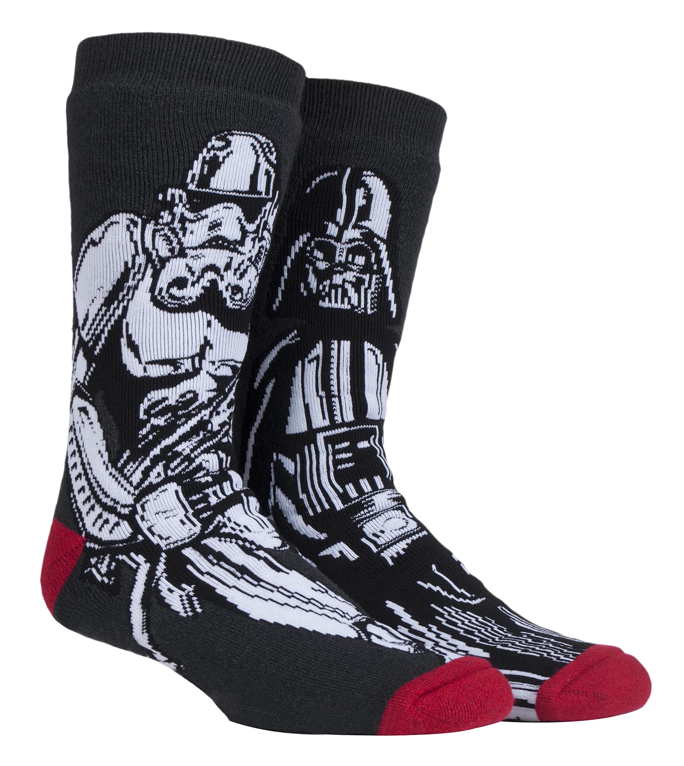 Heat Holders Men's Darth & Stormtrooper Star Wars Socks Lite | Novelty Thermal Socks For Winter (6-11, )