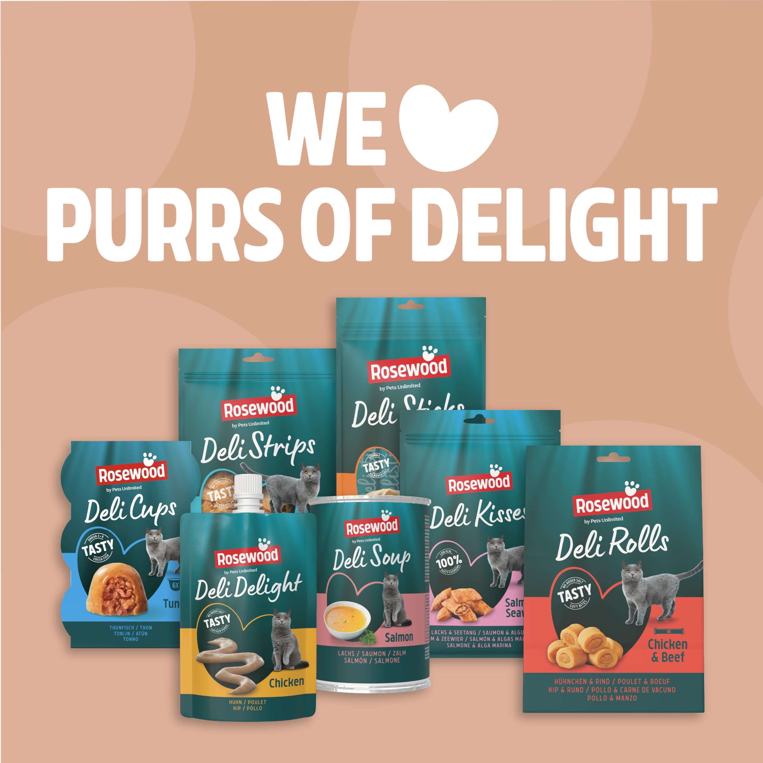 Rosewood Deli Soup Poulet – Friandise savoureuse au Bouillon pour Chat avec Morceaux de Poulet Tendre, sans sel ni Sucre ajouté, sans additifs artificiels, 135 ML