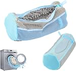 Shoe Washing Machine Bag 2 Pcs Reusable Shoe Cleaning Bag for Sneaker Tennis Shoes Cleaner Kit Laundry Shoe Bag for Washer and Dryer (Yellow) (White)