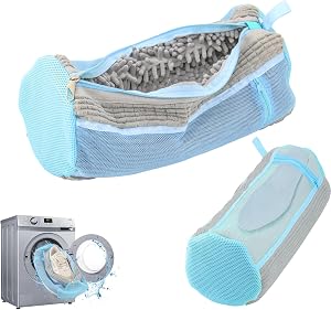Shoe Washing Machine Bag 2 Pcs Reusable Shoe Cleaning Bag for Sneaker Tennis Shoes Cleaner Kit Laundry Shoe Bag for Washer and Dryer (Yellow) (Grey)