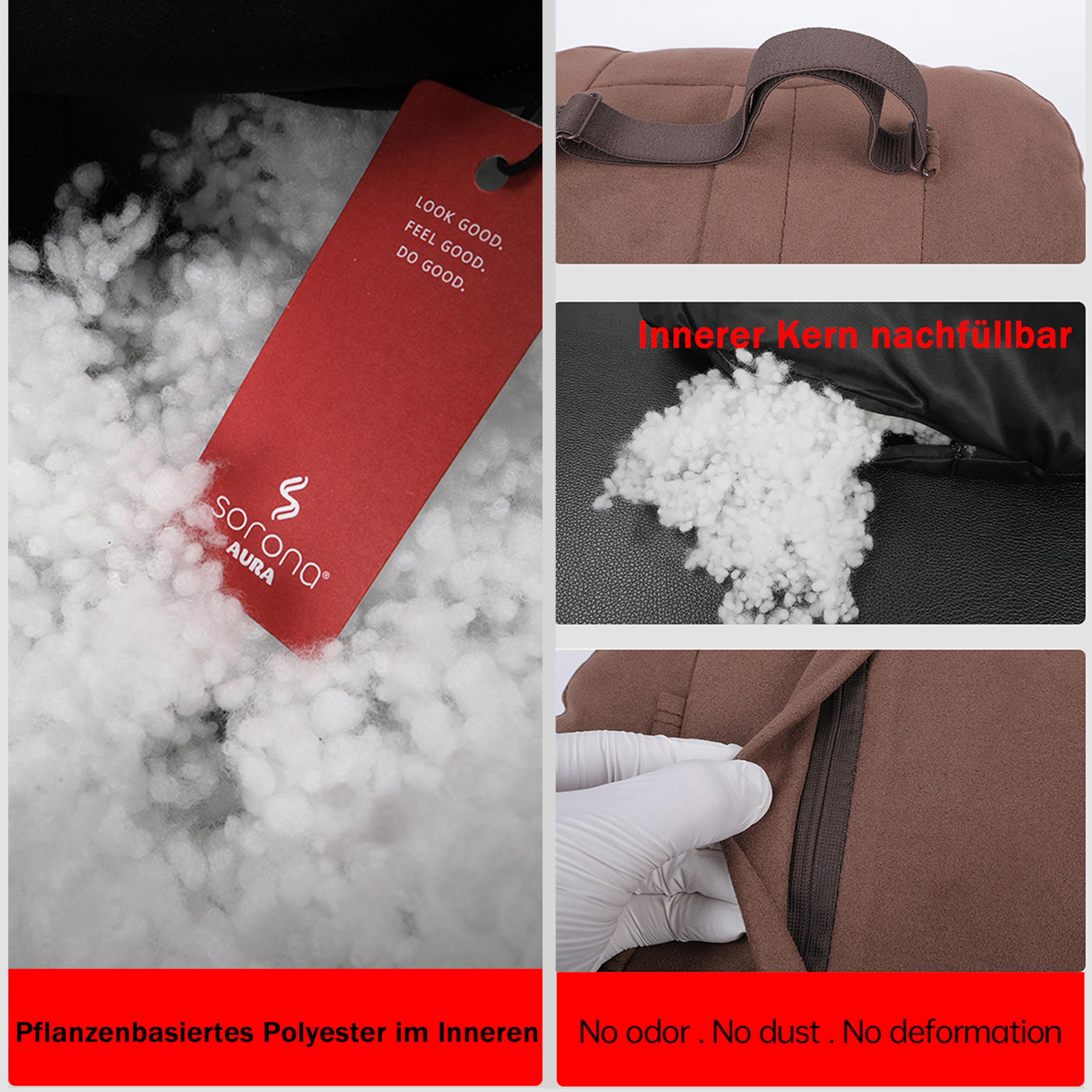 2stk Auto-nackenkissen,kopfstütze Auto nackenstütze,Superfiber Wildleder Unterstützung Kissen,Pflanzenbasiertes Polyester,30x19cm Nachfüllbar&Verstellbar Fahrzeug(Schwarz)