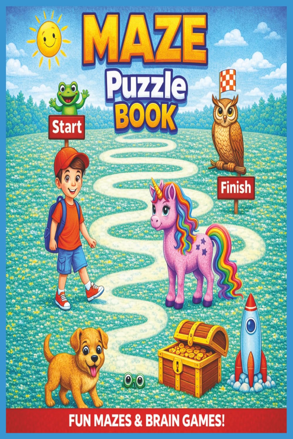 Maze Puzzle Book: Fun Mazes & Brain games | 6x9 inches | 60+ mazes at various levels