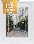 Kiera Grace Georgia Classic & Traditional Decorative Plastic Wall & Tabletop Picture Frame for Home, Room, & Office, 9.75" W x 11.75" H x 1" D to Display 8" x 10" Photos, Black