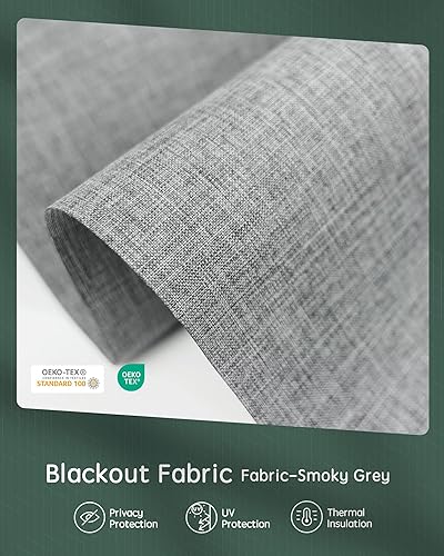 Miniatura 173 de Yoolax Persianas motorizadas con control remoto, persianas inteligentes opacas para ventanas, persianas enrollables motorizadas, persianas Tela