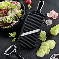 Vista 2 de Kyocera Advanced, cortador de verduras cerámico, doble filo, con protector, Negro