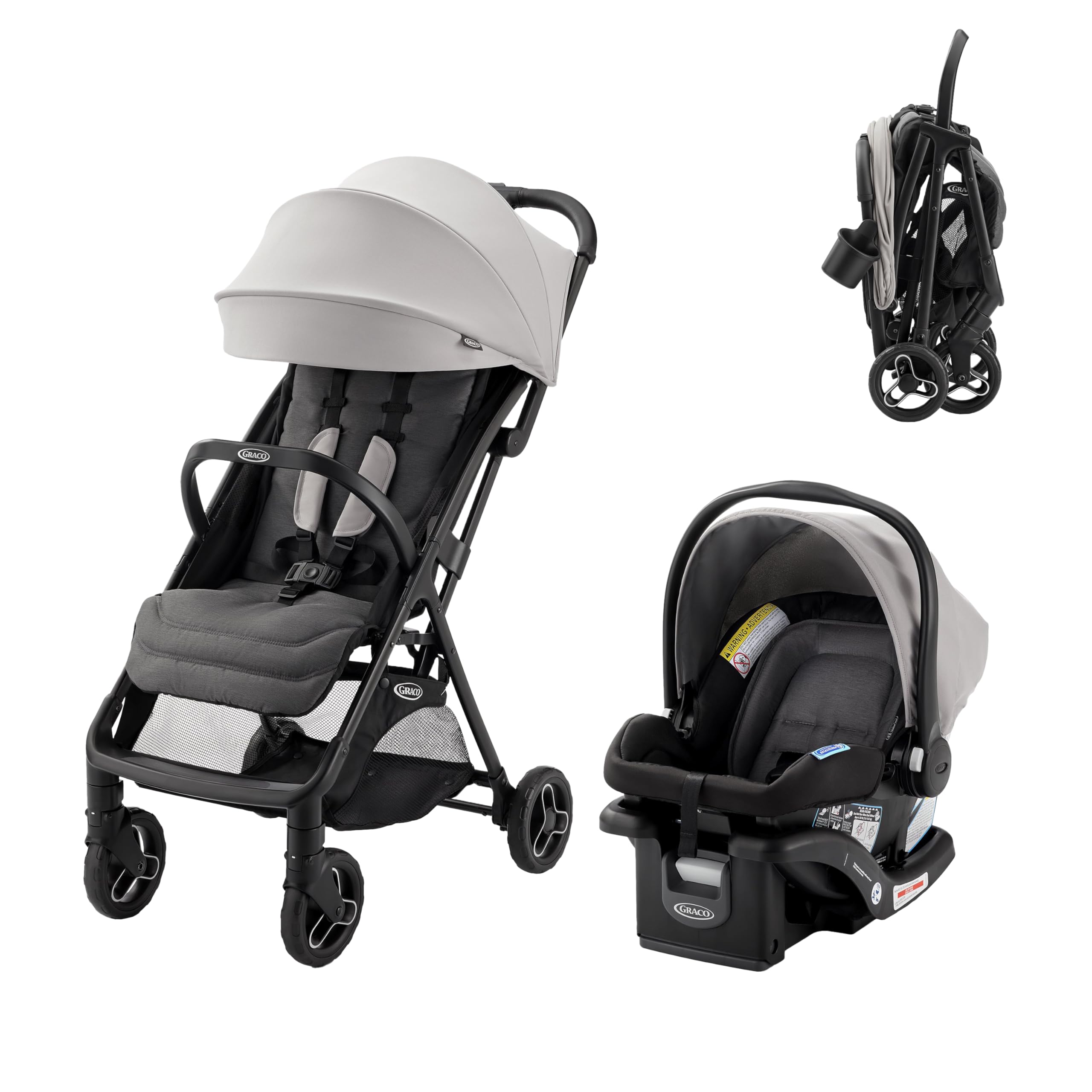 Ready2Jet Travel System – Overhead Friendly Compact Travel Stroller with Automatic Fold and SnugRide Infant Car Seat