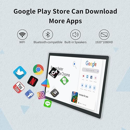 Miniatura 3 de Tableta con monitor de pantalla táctil Android 11 de 23.8 pulgadas, 169 FHD 1080P, WiFi y BT, altavoces integrados, RK3568 4GB RAM y 32GB ROM,