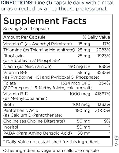 Miniatura 6 de Complejo B fosforilado de mantenimiento metabólico  Vitaminas B activas con metilo B12 vitamina B6 como P-5-P  suplemento de metilfolato 5-MTHF