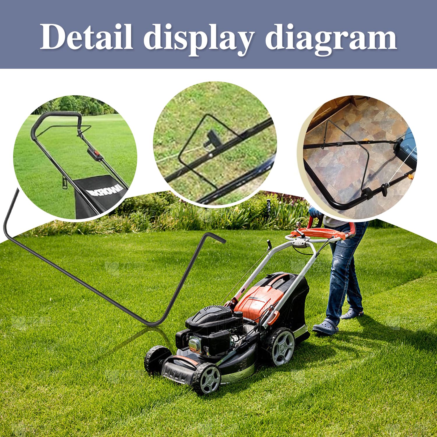 532194177 Barra de control de fianza para cortacésped compatible con Husqvarna, Poulan, Murray, Craftsman, AYP, Sears 532195574 532138059 194177X428 (13 5/8 pulgadas x 6 5/8 pulgadas)