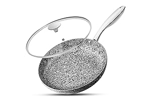Michelangelo Michelangelo Kitchenware 10 Inch Frying Pan with Lid and Non Toxic...