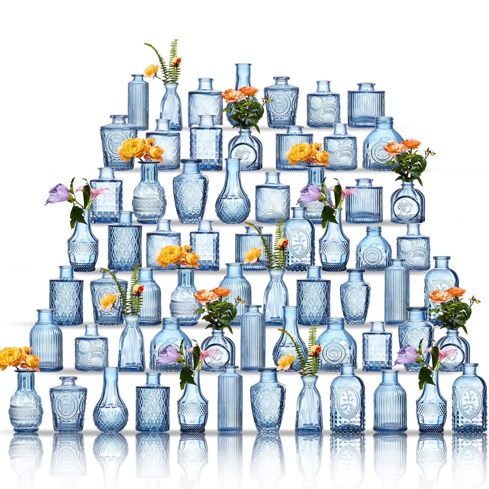 Glass Bud Vases Set of 64