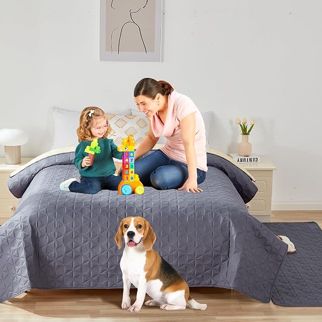 Foto 2 de 7 de PETCUTE Mantas para Camas para Perros,Mantas Impermeables para Perros para Cama con Fondo…