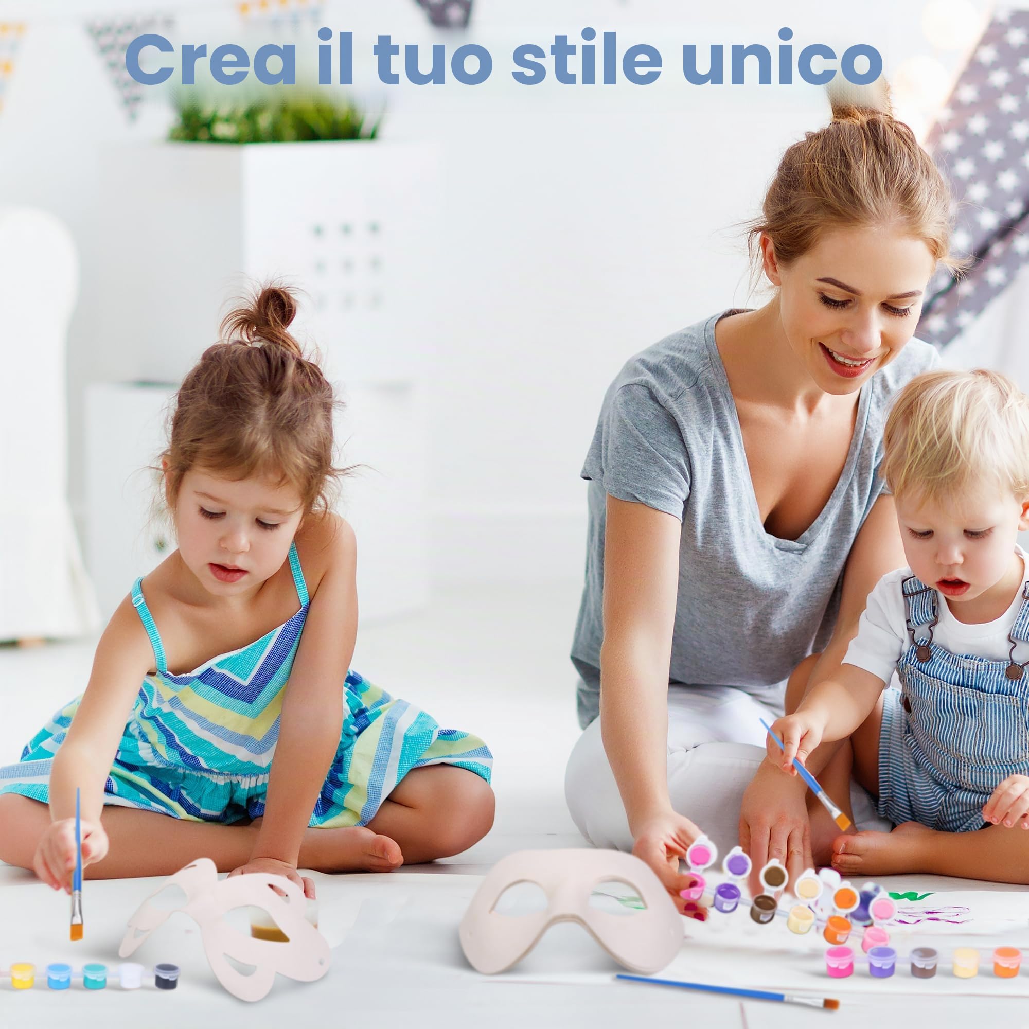 40 maschere di carta bianca per fai da te, mezza faccia, dipinte a mano, per graffiti, con pennelli acrilici, per feste di Halloween, carnevale, cosplay, feste