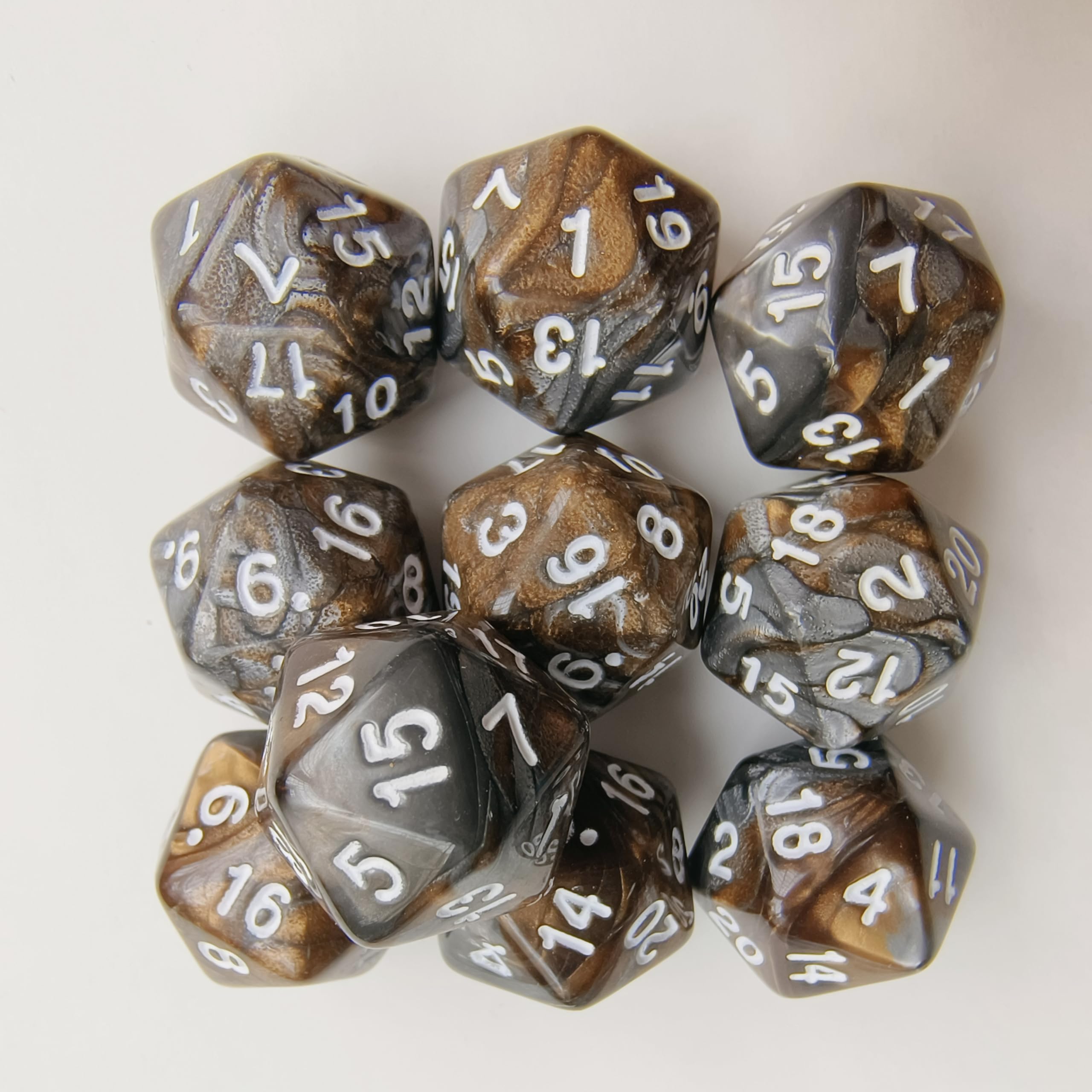 7 Stück DND Dice im Farbmix, MTG Polyedrische Würfel Set, D&