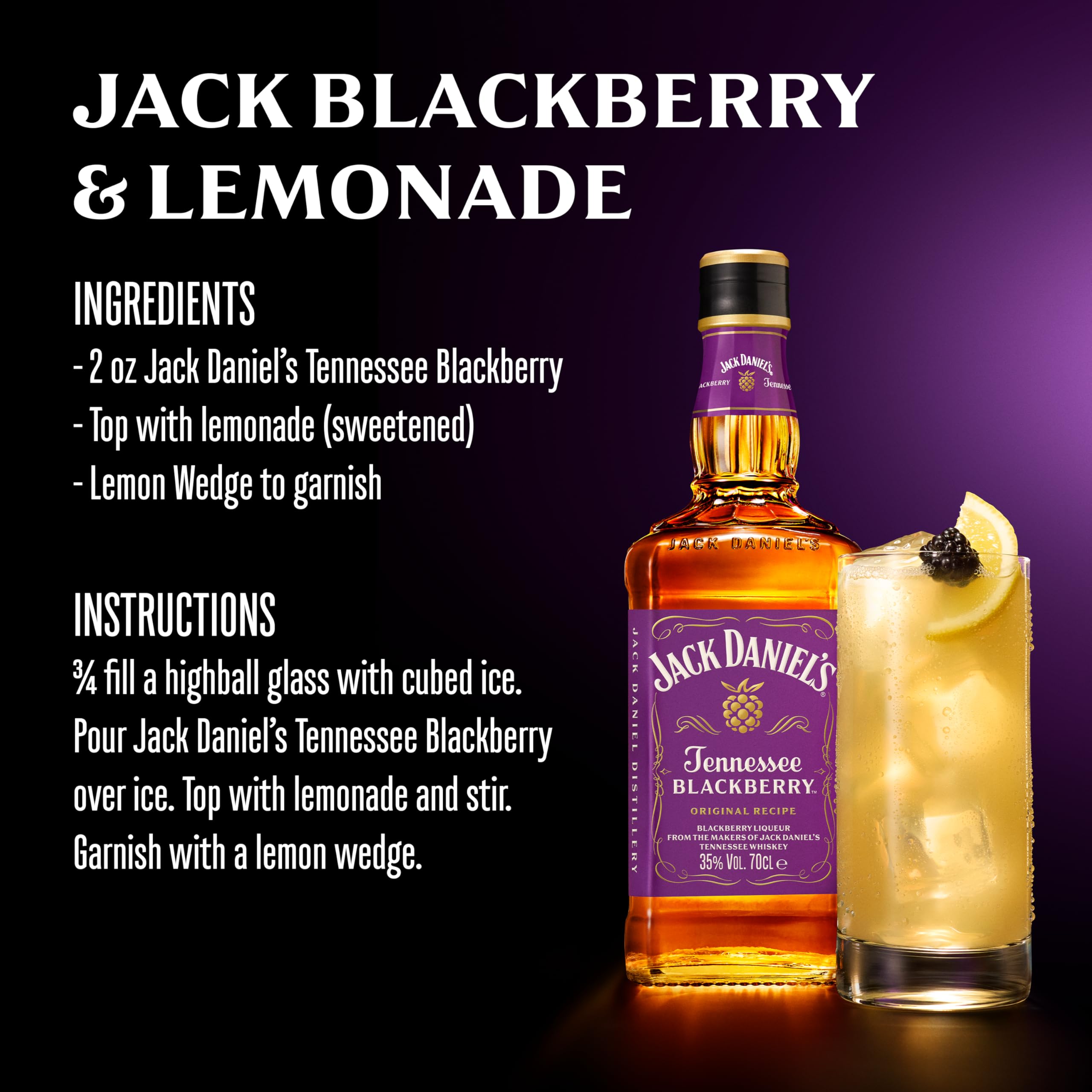 Jack Daniel's Tennessee Blackberry Whiskey - 70cl