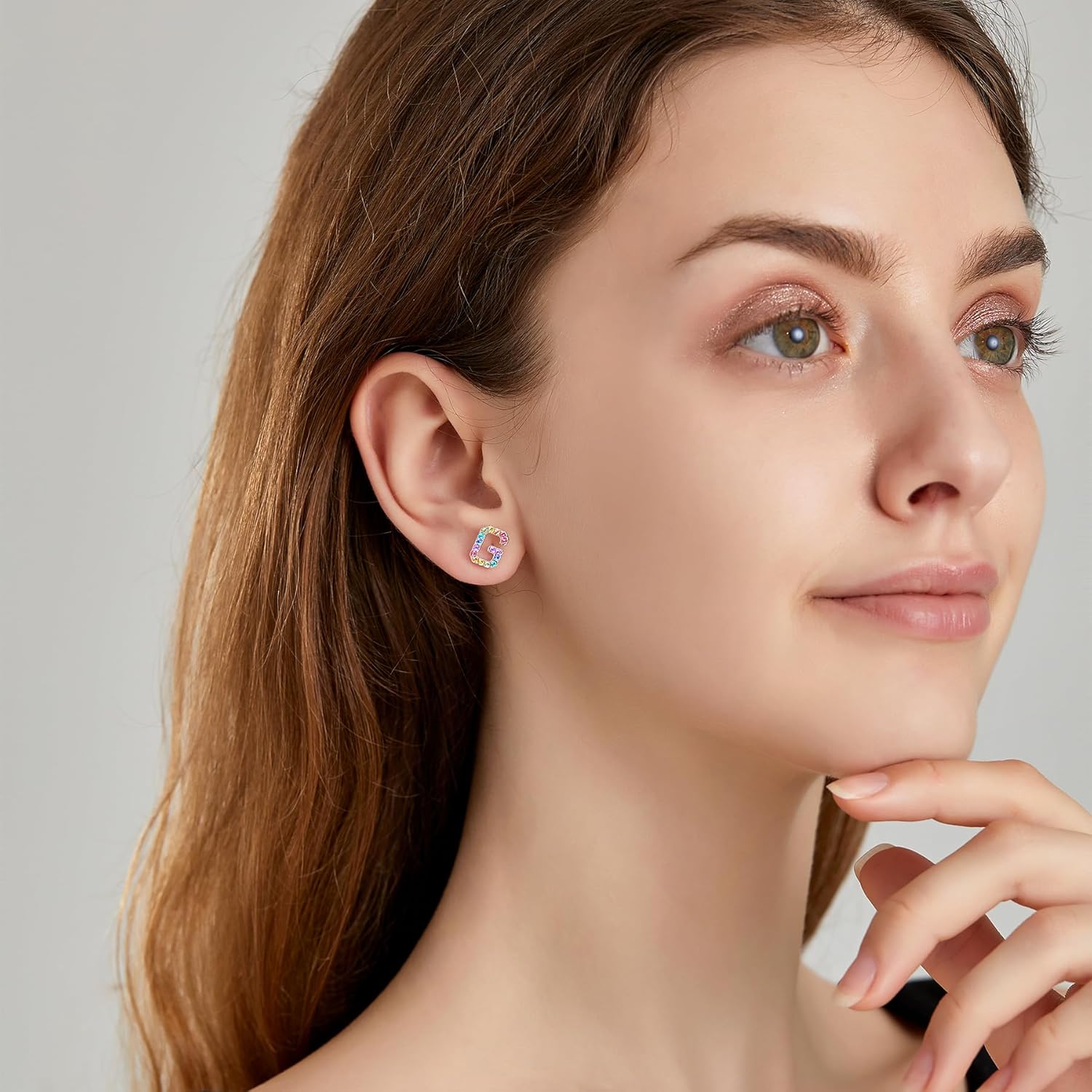 Girls Initial Letter Stud Earrings Alphabet Number Earrings Gifts Jewelry for Women - Image 3
