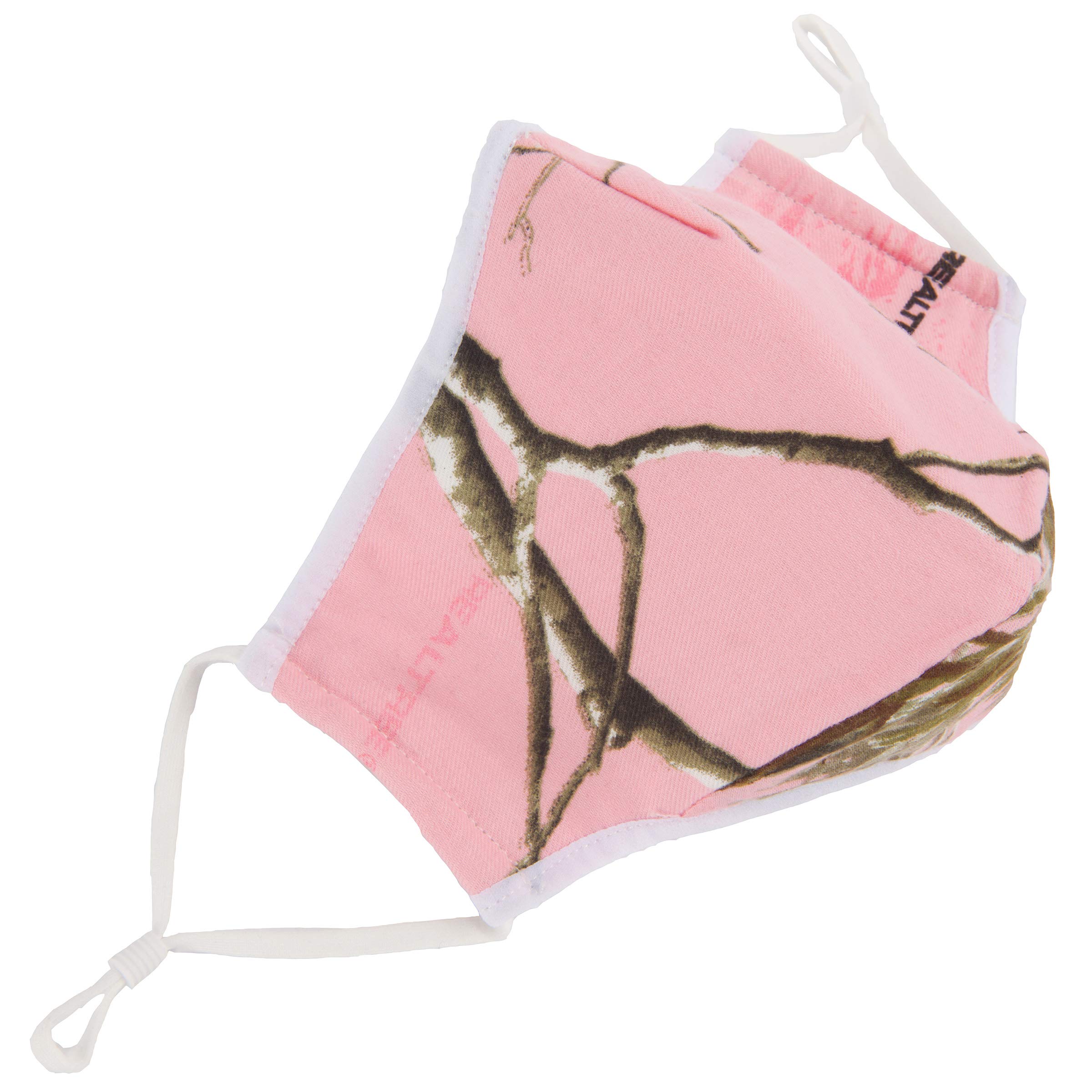 Signature Products Group Pink Camo Fabric Face Mask with Adjustable Sizing