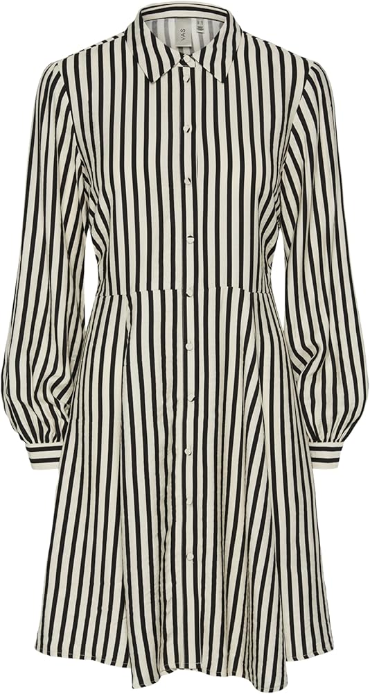 Blauwe Y.A.S. Mini jurk YASTEALA LS SHIRT DRESS S