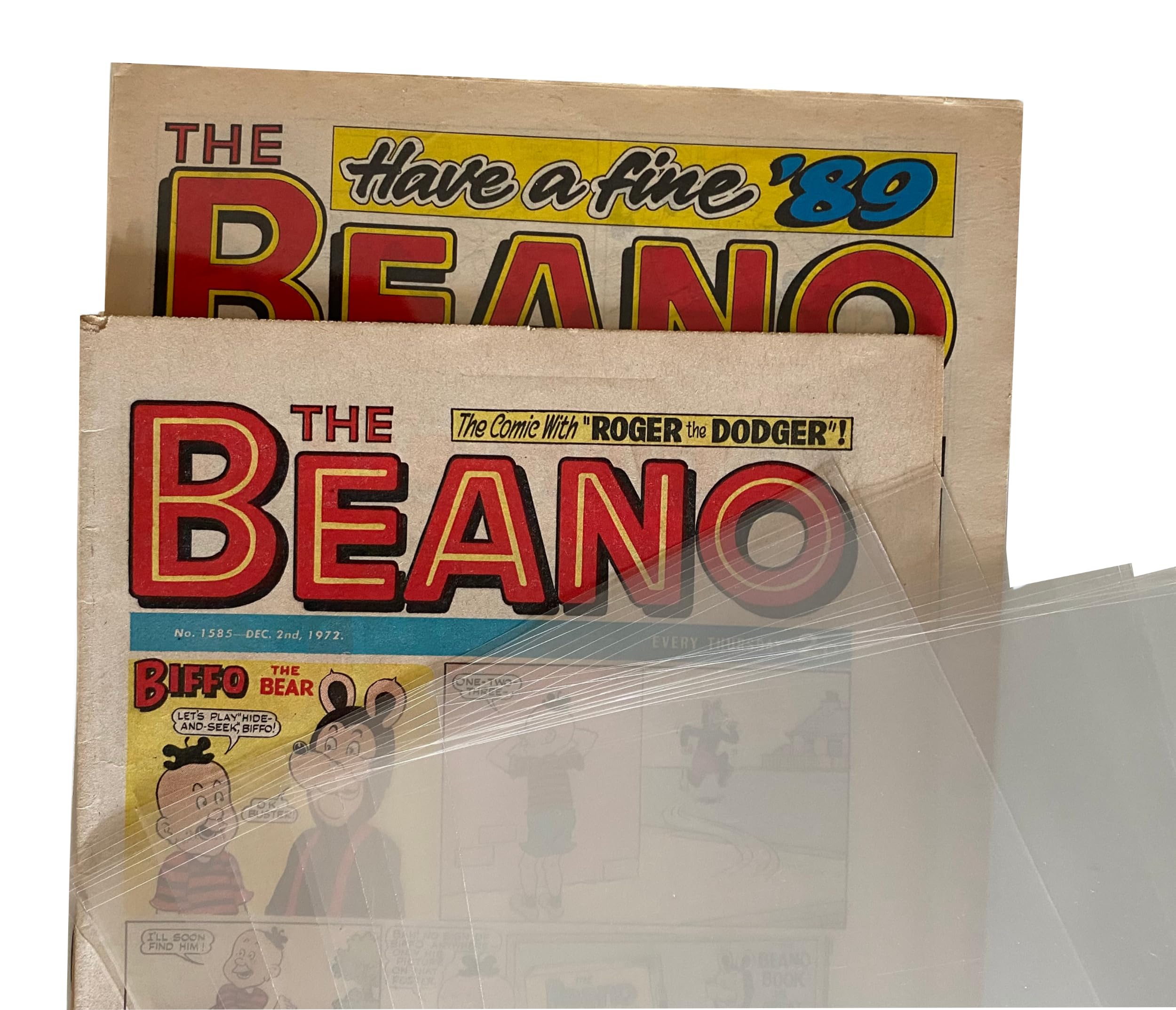 BEANO Fundas de protección para cómics, estándar de archivo, sin ácidos, tamaño de 12 x 9 pulgadas, 230 x 308 mm, 50
