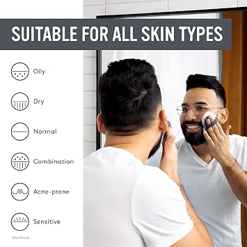 Sud Scrub Body Scrubber + Face Scrubber Set (Charcoal)