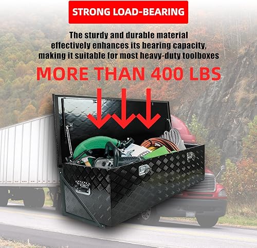 Miniatura 3 de Kit de soportes de montaje de caja de herramientas para camión, soportes de montaje de acero formado soldado con tornillos, espaciadores y manguitos