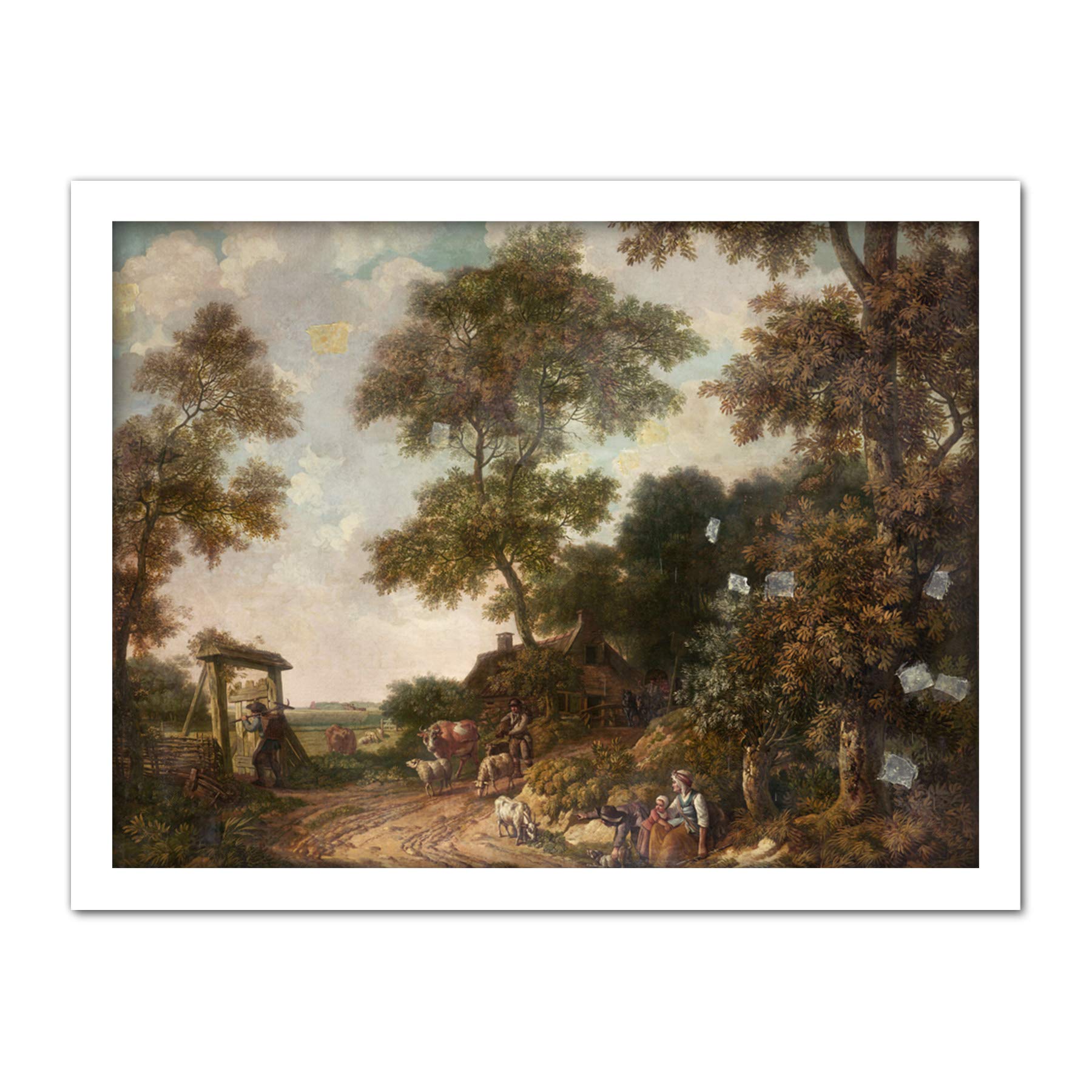 Artery8 Jurriaan Andriessen Dutch Landscape Painting Artwork Framed Wall Art Print 18X24 Inch
