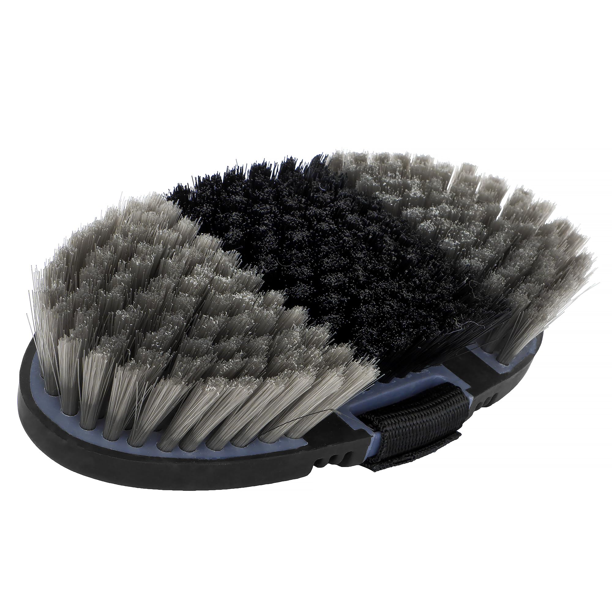 START FlexiBrush szczotka do konia, elastyczna szczotka do pielęgnacji sierści, ergonomiczna, z paskiem na rękę, idealna do wrażliwej skóry konia (czarny/szary)
