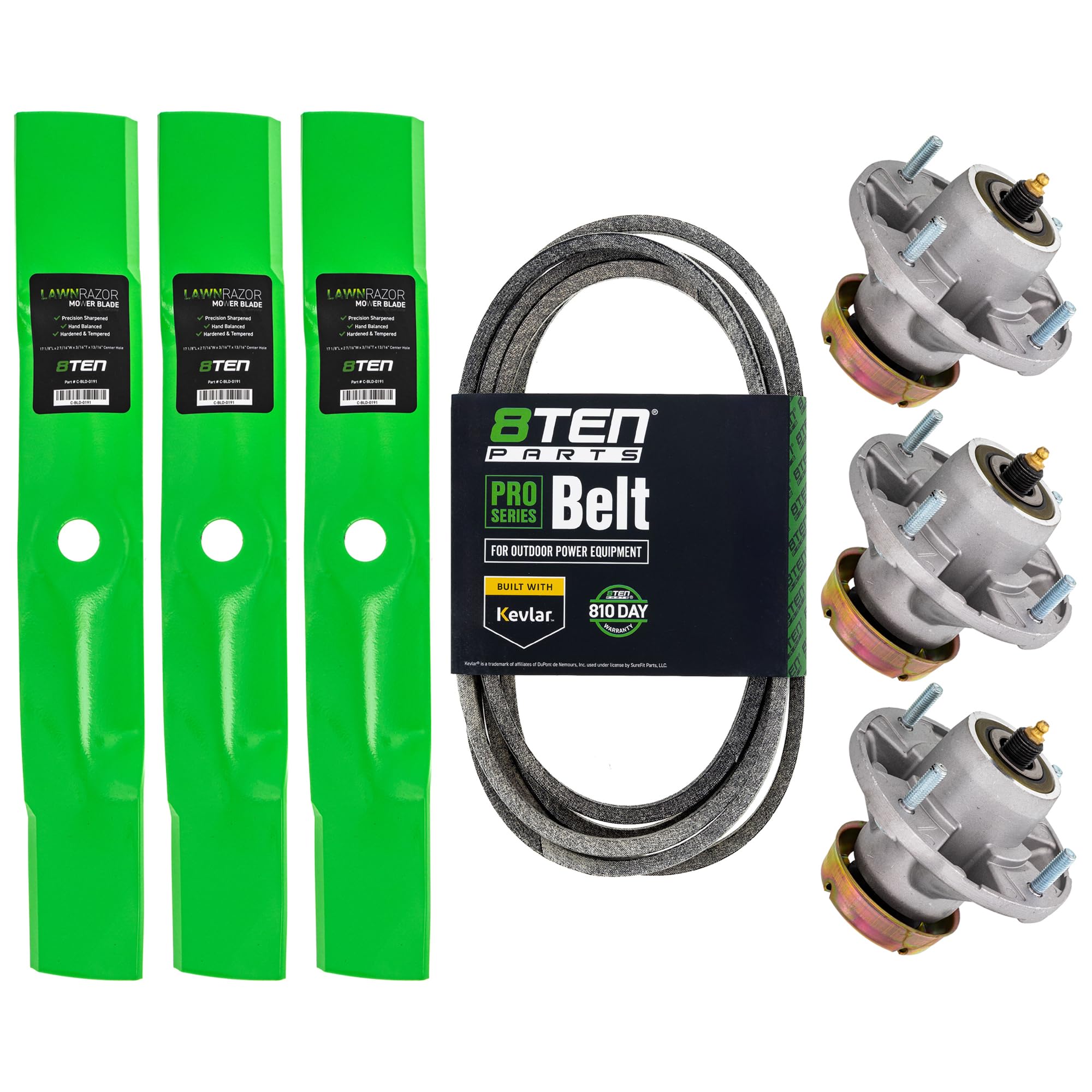 Amazon.com : 8TEN Blade Spindle Belt Kit for John Deere Z445 Z435