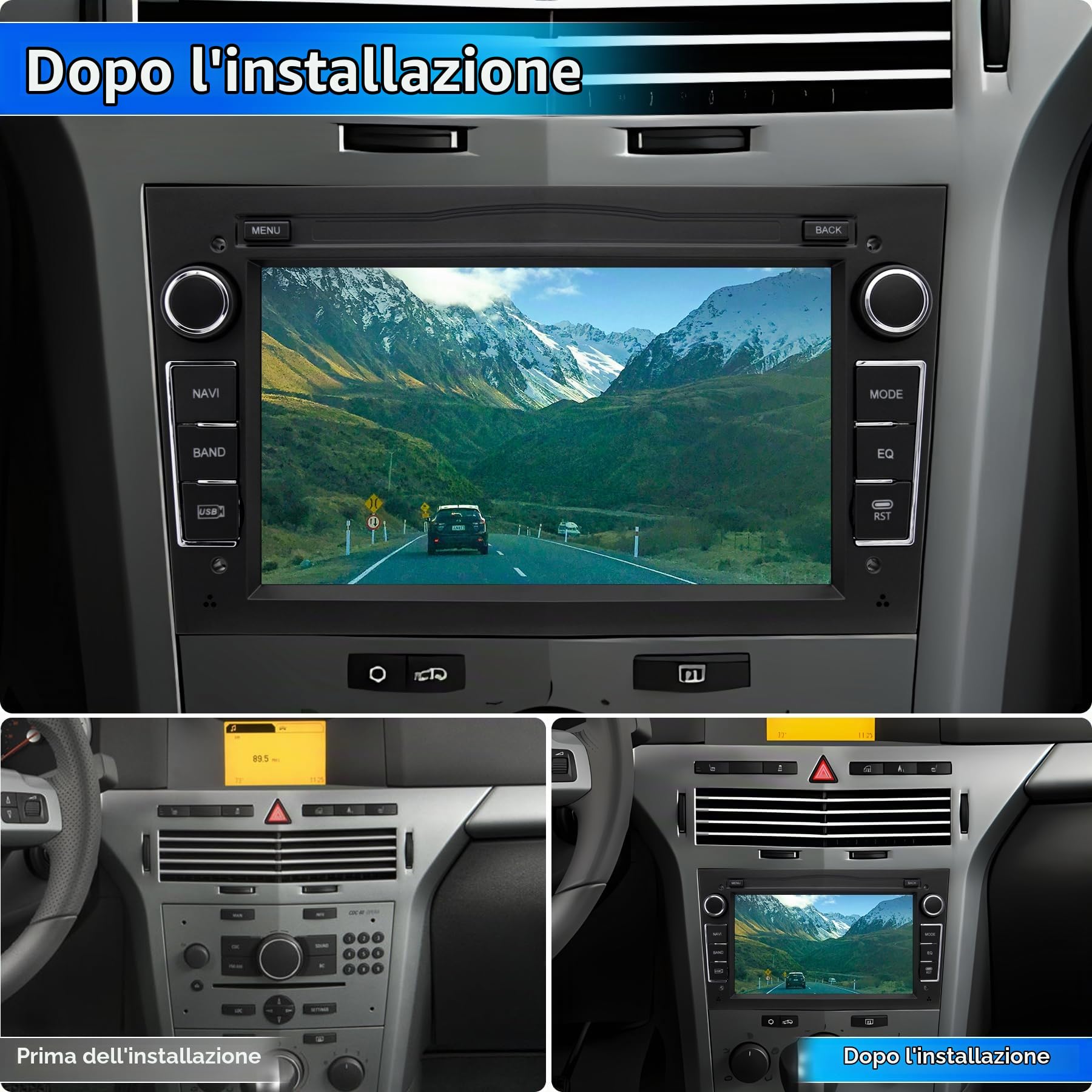 Autoradio per Opel, Radio 2 DIN, CarPlay Android Auto, Supporto DAB