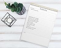 Vista 4 de Better Office Products To Do List Notepad, 8.5" x 11", Planning Note Pad, 50 Sheets, Double Wire Spiral, Daily Agenda Productivity Checklist