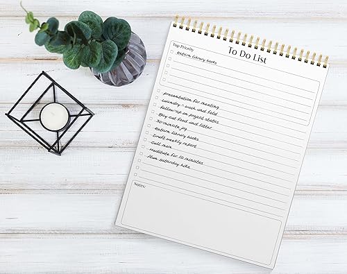 Miniatura 4 de Better Office Products - Bloc de notas de lista de tareas pendientes, 8.5 x 11 pulgadas, bloc de notas de planificación, 50 hojas, espiral de doble