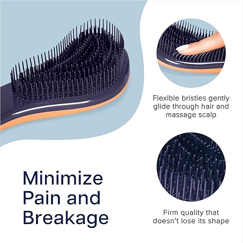 Miniatura 3 de Crave Naturals - Cepillo desenredante Glide Thru para cabello natural, rizado, liso, húmedo y seco, para adultos, niños, niñas y adolescentes, 7.5 x