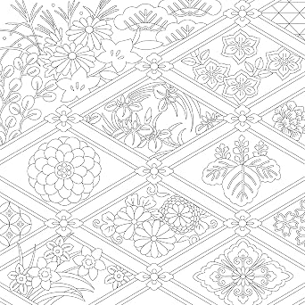 よく開く製本!ぬりえBOOK しあわせを呼ぶ和のもよう The coloring book ―Auspicious patterns of Japanese tradition― 大人の塗り絵 ユーキャンのおうち時間シリーズ