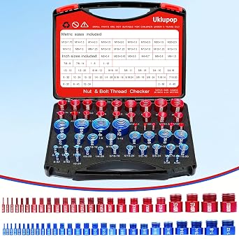 52PCS Thread Checker Kit SAE & Metric Bolt Thread Checker