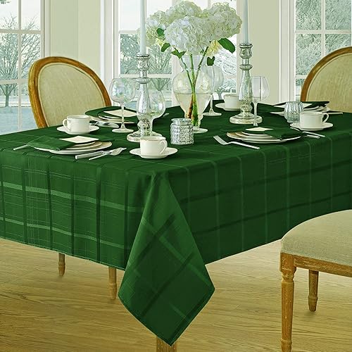 Miniatura 6 de Manteles de tela Newbridge resistentes a la suciedad, no necesita planchado, a cuadros elegantes