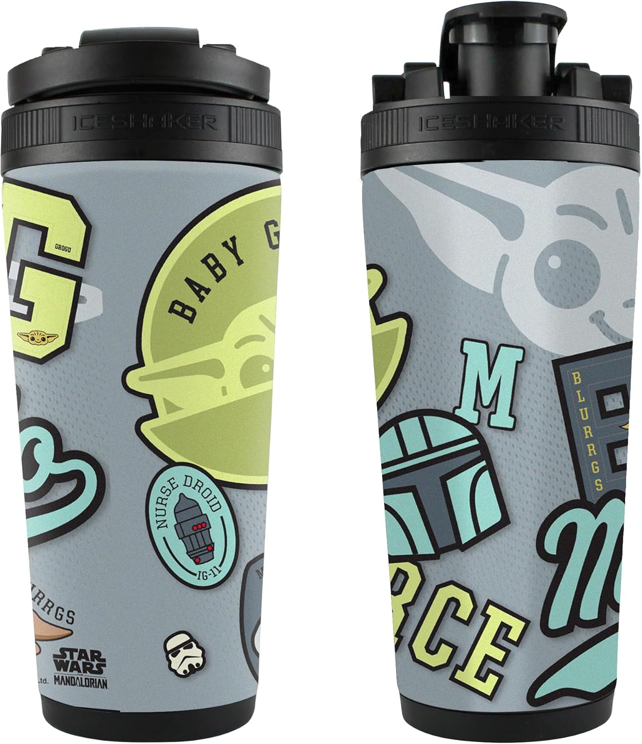 WinCraft 26oz 4D Stainless Steel Ice Shaker Star Wars The Mandalorian Scatter