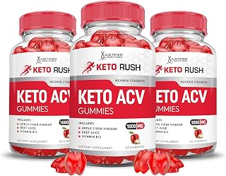 Justified Laboratories (3 Pack Keto Rush Keto ACV Apple Cider Vinegar Boost Formulated with Pomegranate Beet Juice Powder B12 Vegan Non GMO 180 Gummies