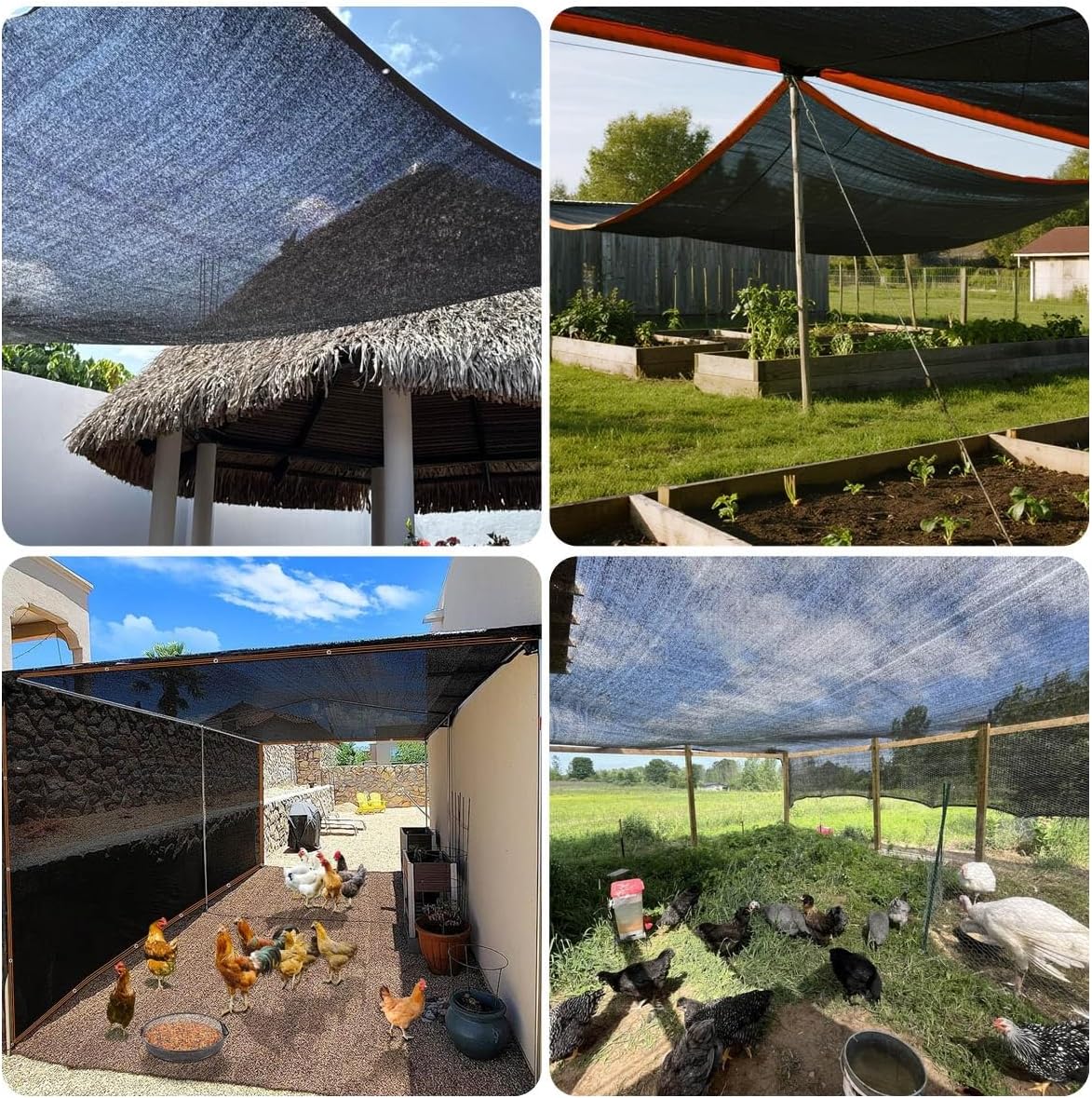 Shade Cloth for Garden, Shade Cloth Mesh Tarp with Grommets, Black Shade Tarp Outdoor Patio, Sun Shades Netting for Chicken Coop Greenhouse Vegetables Plants Pergola Cover(8x30FT)