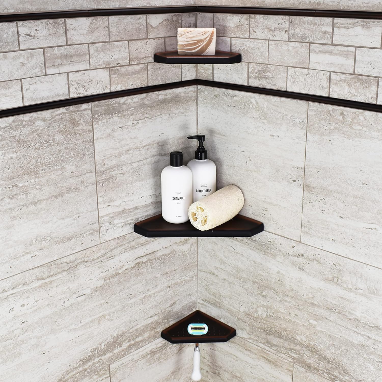 Exclusive Discount 70% Price Questech Tile Trim, 1/2 X 12 inch Soho Pencil Tile Transition Liner Backsplash, Oil Rubbed Bronze Metal Finish, 6 Pack