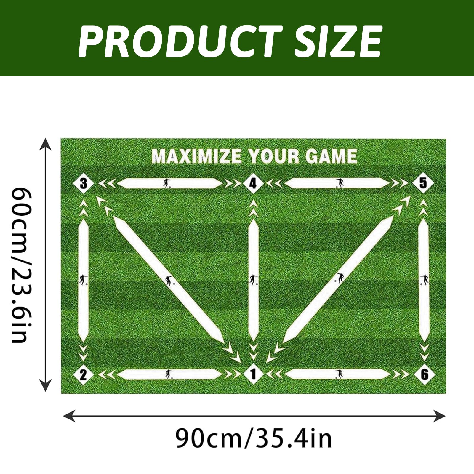 Tappetino da allenamento per passi di calcio con cintura in vita regolabile, tappetino da allenamento per passi di calcio, antiscivolo, 60x90 cm Tappeto antiscivolo per allenamento di calcio